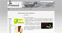 Desktop Screenshot of annuaire.oiseaux.net