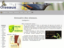 Tablet Screenshot of annuaire.oiseaux.net