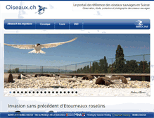 Tablet Screenshot of oiseaux.ch